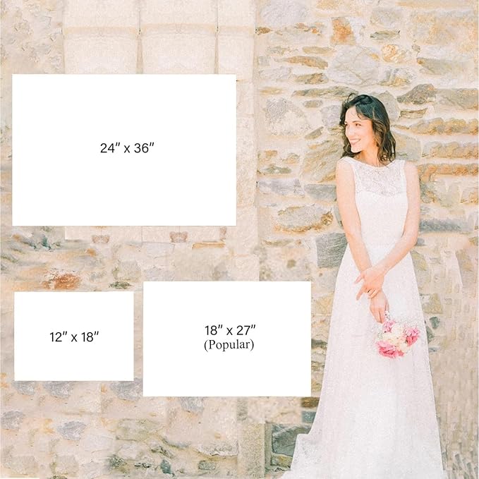 Generic Rustic Wedding Sign, 12x18 inches, Plastic, Weatherproof & Fade-Resistant, Customizable