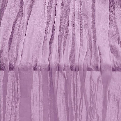 6 Pack Lilac Cheesecloth Table Runner 35x120 Inch 10Ft Rustic Gauze Cheese Cloth Table Runner Sheer Cheesecloth Table Runners for Wedding Party Bridal Shower Decoration