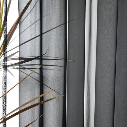 Window Black Sheer Curtains 48 Inches Width 90 Inches Long 2 Panels Sheer Curtains Clear Curtains Basic Rod Pocket Panel for Home Living Room Bedroom Kids Room Yard Patio Parlor Sliding