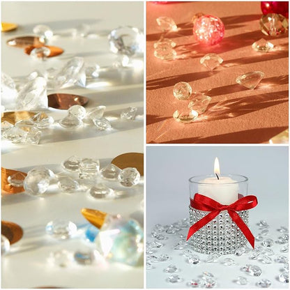 PATIKIL 14000Pcs Wedding Table Scatter Confetti Crystals 3mm Acrylic Diamonds Vase Fillers Gems for Table Centerpiece Decorations Bridal Shower Party, Lake Blue AB