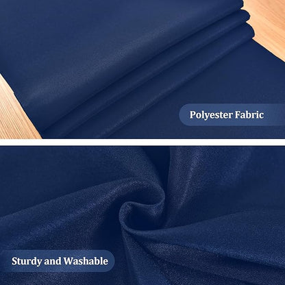Farmhouse Navy Blue Table Runner Dining Table Runners 90 Inches Long Coffee Table Runner for Dresser Living Room Bedroom Holiday Party Banquet 12X90 Inch