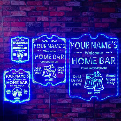 ADVPRO Personalized Your Name Home Bar RGB Dynamic Glam LED Sign - Cut-to-Edge Shape - Smart 3D Decoration - Multicolor Signage st06s43-fnd-p11c-tm-c