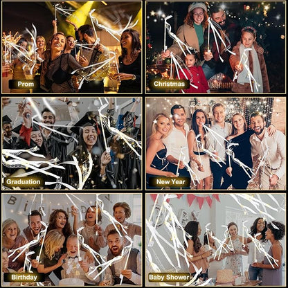 68PCS Light up Wands for wedding, Wedding Wands Streamers with 3 Colorful Flashing Modes, Fairy Wands, LED Silk Fairy Wand with Bells for Wedding, New Year, Thanksgiving, Concert