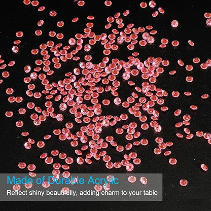 PATIKIL 10000 Pcs Wedding Table Scatter Confetti Crystals 4.5mm Acrylic Diamonds Vase Fillers Gems for Table Centerpiece Decorations Party Vase Beads, Dark Pink