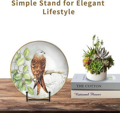12 Pack 6"Plate Stands for Display,Metal Plate Holders Display Stands Can Be Used for Picture Stands,Book Stands for Display,Plate Display Stands,Easel,Photo Frame Stands,Plaque Stands,Desktop Stand.