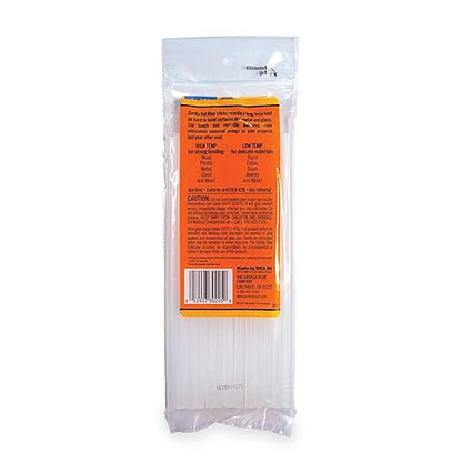 Gorilla Hot Glue Sticks, Clear Glue, Mini Size 8" Long x 0.27" Diameter, 25 Count (Pack of 1) - Safe for All Temperatures with Extended Working Time