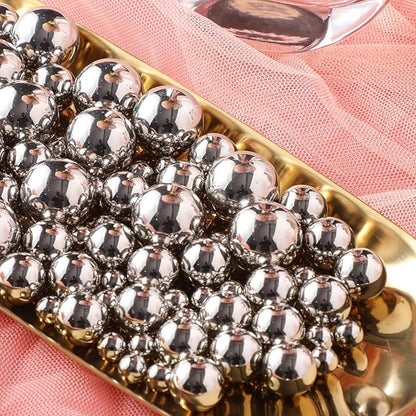 200 Pcs Vase Filler Beads Silver Pearl Beads for Vase No Hole Pearls for Centerpieces Vases DIY Home Table Party Decor DIY Wedding 8/14/20mm