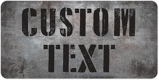 Custom Sign, Custom Street Sign, 11 Font Colors, 13 Font Styles, 4 Hole Options, 22 Sizes, 6x12 Inches, Rust Free DiBound, Fade Resistant, Made in USA by My Sign Center (Grunge Metal)