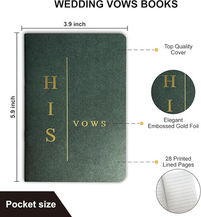 Wedding Vow Books His and Hers, Wedding Registry Gifts Ideas for Bride & Groom,Wedding Essentials