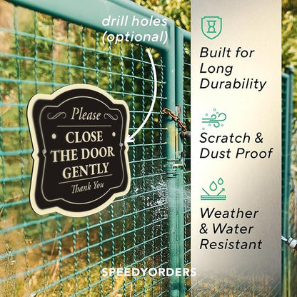 Custom Outdoor Decorative Metal Sign, Personalized Aluminum, Driveway Waterproof Sign, USA Made - Black 12x12