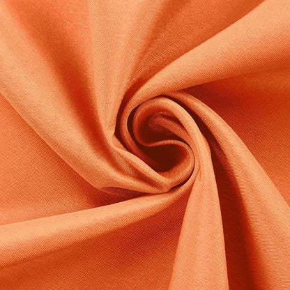 Efavormart Round Tablecloth, 132 Inch Stain & Wrinkle Resistant Washable Table Cloth, Decorative Polyester Fabric Table Cover for Banquet, Wedding, Dining- Orange