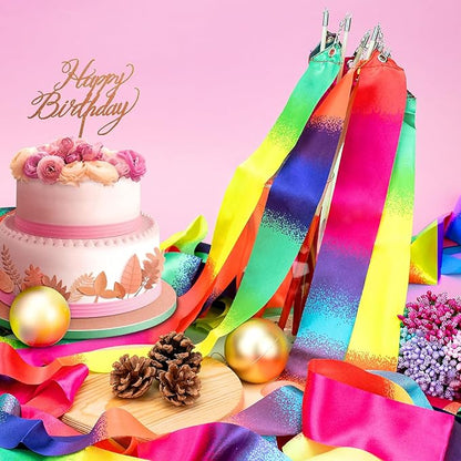 20 Pack Ribbon Dancer Wands for Kids,Rainbow Streamers Dance Ribbon,Party Favors Goodie Bags Stuffers,Birthday Decorations,Girls Party Games Supplies,Dance Gymnastics Pretend Play Princess Cat