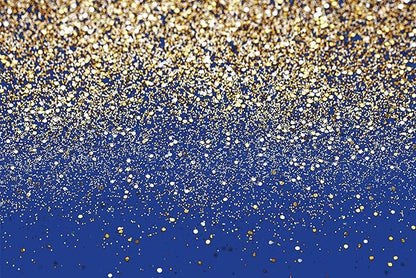 SJOLOON Blue Glitter Backdrop Royal Photo Backdrop for Birthday Party Decoration Graduation Studio Props 12558 (15x10FT)