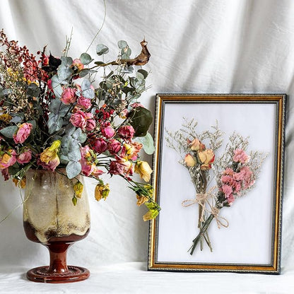 12/24 Pack Dried Flowers for Vase Various Mini Bouquet Dried Small Wildflowers Natural Real Flowers Bulk for Crafts DIY Wedding Decor (24, Forget Me Not)