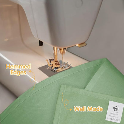 BRILLMAX 4 Pack Sage Green Tablecloths for 6 Foot Rectangle Tables 90 x 132 Inch - 6ft Rectangular Bulk Linen Polyester Fabric Washable Cloth Cover for Wedding Reception Banquet Birthday Party