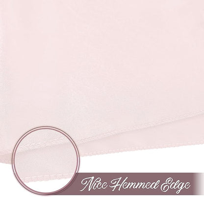 12 Pieces Light Pink Satin Napkins, 17" x 17" Square Table Napkins, Silky Soft Smooth Washable Napkins for Restaurant, Weddings, Dinner, Party Decoration