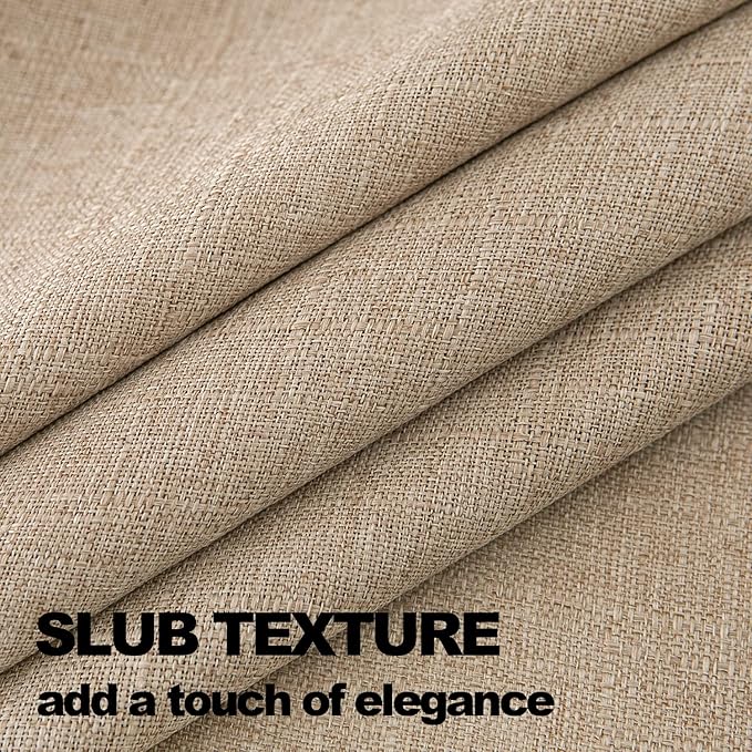 NLMUVW 36 Inch Round Table Cloth, Burlap Linen Tablecloth Textured Water Resistant Farmhouse Decorative Small Table Cover for Dining Kitchen Café