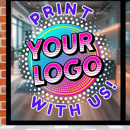 Custom High Static Window Cling ║ Your Logo or Design We Print Your Static Cling ║ Waterproof School Storefront Home ║ Perfect for Installing on Windows in Less Than a Minute.