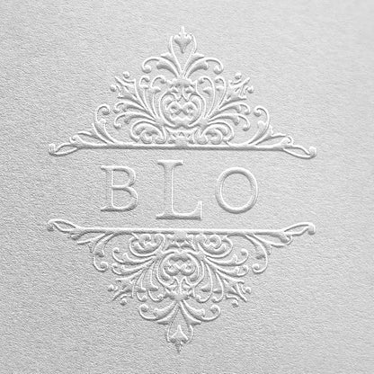 Custom Monogram Embosser - Personalize with Initials & Text - Hand-Held Embossing Stamp - Monogram, Seal Embosser Best for Books, Envelopes, Napkins - 1.625 inch