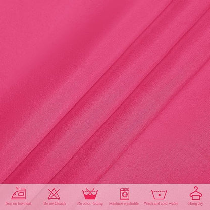 10 Pack Hot Pink Tablecloths for 6 Foot Rectangle Tables 60 x 102 Inch - 6ft Rectangular Bulk Polyester Fabric Table Clothes for Wedding Buffet Party Banquet Reception Restaurant and Camping