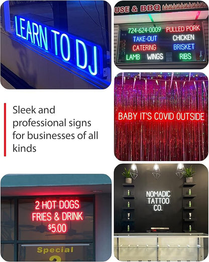 SpellBrite BEER & WINE Sign | Beer-Related Sign with Neon Look, White LED Light Source | 22.0" x 15.0"