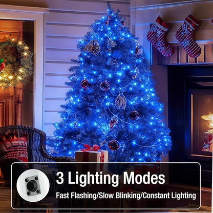 6 Pack Fairy Lights Battery Operated - 7ft 20 Led Twinkle Lights 3 Modes, Bulk Mini String Lights Waterproof for Mason Jars Vases DIY Party Wedding Decoration Christmas -Blue