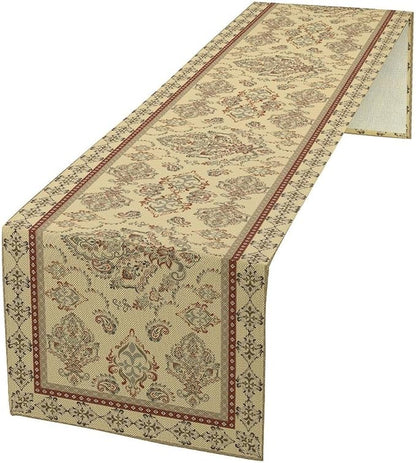 Vintage Farmhouse Flower Table Runner Boho Elegant Home Kitchen Table Dining Coffee Room Garden Party Wedding Decor 13x108in