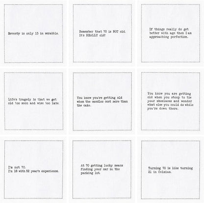Five Star Napkins 70th Birthday Quotes White Cotton Cocktail Napkins, Beverage Napkins, Bar Napkins, Cloth Napkins, Party Napkins, Events, Holidays, Weddings, Birthdays, Disposable, 4.5" x 4.5"- (50x)