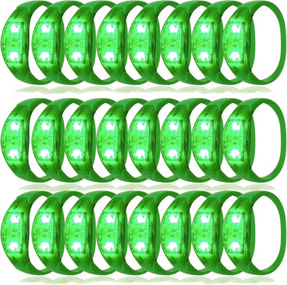100 Pcs LED Bracelets Sound Activated with Flashing LED Strobe Music Control Light Up Bracelets for Rave, Game Prizes, Birthday Party Favor,Valentine's Day gift