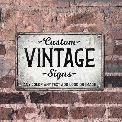 D-Story Personalized Metal Sign, 12.0 inches x 8.0 inches, Modern Decorative Signage, Custom Text, Rust and Fade Resistant, Office, Home, Delivery Signs