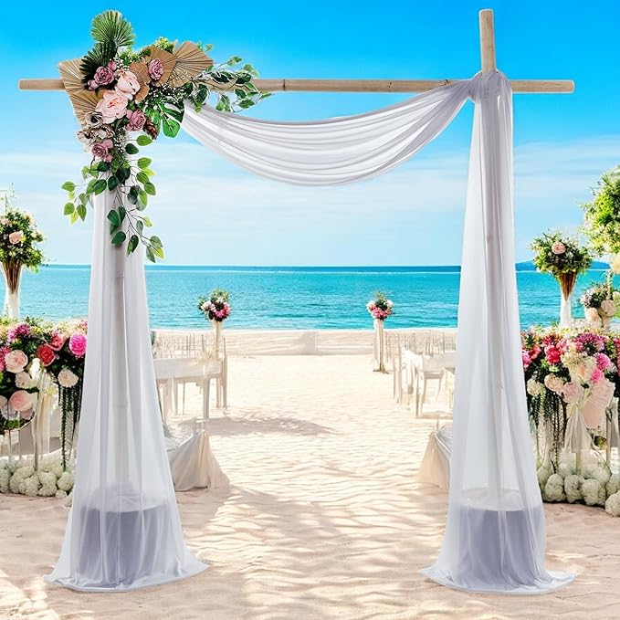 MDS Halloween Chiffon Draping Fabric - 1 Panel, 30" Wide x 75ft Long - Sheer Spooky Arbor & Canopy Drapery for Haunted House Backdrops, Party Ceilings, DIY Costumes & Themed Events - Cool Gray