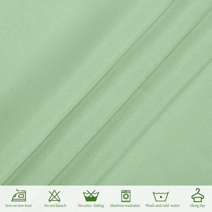6 Pack Sage Green Round Tablecloths - 90 Inch, Polyester Table Cover, Stain and Wrinkle Resistant Washable Fabric, Perfect for Wedding Banquet Parties