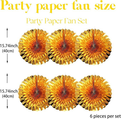 Golden Party Decorations,Engagement Party Decorations 16in,Gold Party Decor, Party Supply Decorations,Gold Wedding Decor,Anniversary Decorations 30 Color DIY Set （Golden）