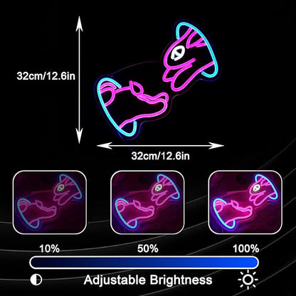 Easter Bunny Neon Sign Trendy Bunny Crossing Hole LED Light Sign for Wall Decor Dimmable Pink Rabbit Neon Light Sign for Bedroom Classroom Bar Man Cave Birthday Party Easter Gift Boy Girl