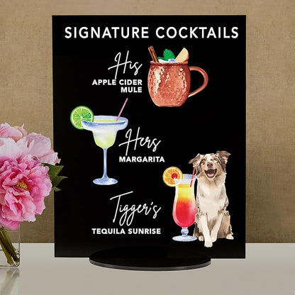 Pet Signature Drink Wedding Signs