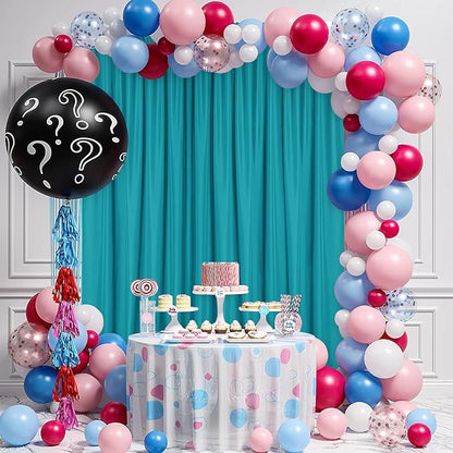 DWCN 10x10 FT Turquoise Backdrop Curtains for Parties, Photography Backdrop Drapes with Rod Pockets for Wedding Decorations Stage Birthday Family Gatherings, 2 Panels 5ft x 10ft