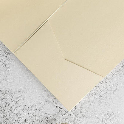 20 PCS Champagne Tri-fold Laser Cut Wedding Invitation Pockets for 5x7 Wedding Cards Bridal Shower Engagement Quinceanera Invitation