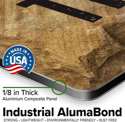 Custom Sign, Custom Street Sign, 11 Font Colors, 13 Font Styles, 4 Hole Options, 22 Sizes, 18x18 Inches, Rust Free DiBound, Fade Resistant, Made in USA by My Sign Center (Stone)