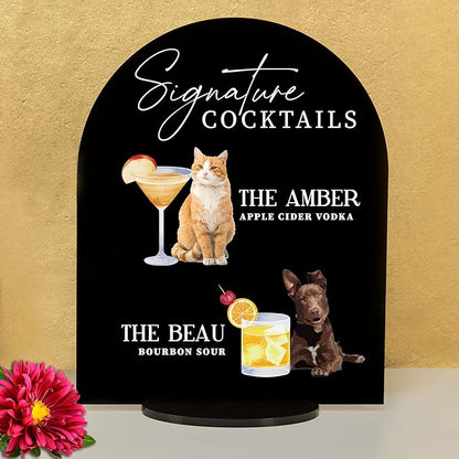 Pet Signature Drink Wedding Signs