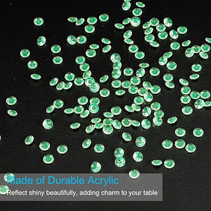 PATIKIL 4000 Pcs Wedding Table Scatter Confetti Crystals 6mm Acrylic Diamonds Vase Fillers Gems for Table Centerpiece Decorations Party Vase Beads, Light Green