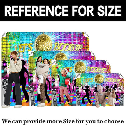 Dance Party Backdrop Retro 80s 90s Theme Stage Dance Ball Music Birthday Party Decoration DJ Photography Background 10 x 8 ft for Baby Shower Picture Photo Shoot Polyester Fabric, Multi