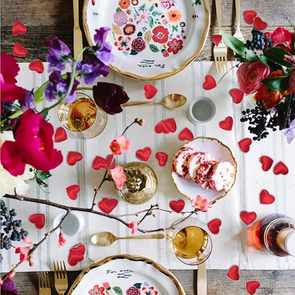 Heart Confetti Decoration - Romantic Decor for Valentine's Day,Mother's Day,Birthday,Anniversary,Thanksgiving,Christmas,New Year (400PCS Mix)