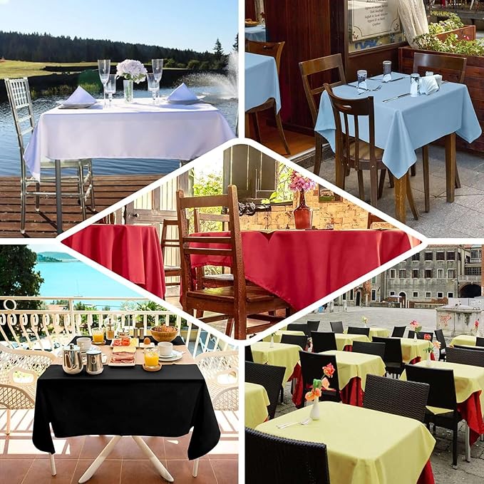 Efavormart 54x54 Eucalyptus Sage Green Wholesale Linens Seamless Polyester Square Linen Tablecloth for Wedding Banquet Party Restaurant