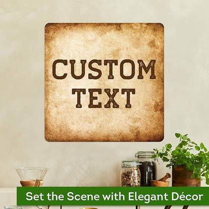 Custom Sign, Custom Street Sign, 11 Font Colors, 13 Font Styles, 4 Hole Options, 22 Sizes, 18x18 Inches, Rust Free DiBound, Fade Resistant, Made in USA by My Sign Center (Vintage)