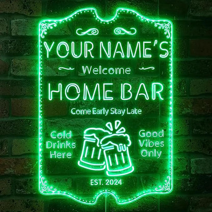 ADVPRO Personalized Your Name Home Bar RGB Dynamic Glam LED Sign - Cut-to-Edge Shape - Smart 3D Decoration - Multicolor Signage st06s43-fnd-p11a-tm-c
