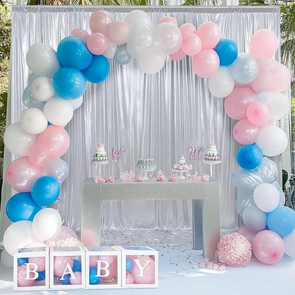 30x10 ft Wrinkle Free Silver Sequin Backdrop Curtain for Parties,Thick Not Fall Glitter Wedding Drapes Backdrop,4 Panels 5x10ft Shimmer Photo Wall Back Drop Cloth for Birthday Photography Background