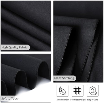 12 Pack Black Round Tablecloth 90 Inch Black Table Cloth Stain and Wrinkle Resistant Reusable and Washable Polyester Fabric Table Covers for Buffet Wedding Party and Banquet