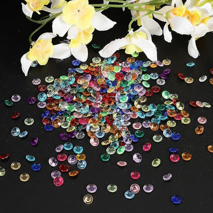 PATIKIL 4000 Pcs Wedding Table Scatter Confetti Crystals 6mm Acrylic Diamonds Vase Fillers Gems for Table Centerpiece Decorations Party Vase Beads, Light Brown