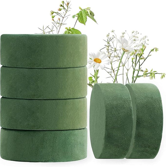 Max Shape Round Floral Foam Blocks, 4.72'' Dry Floral Foam for Artificial Flowers.Craft Project,Wedding Aisle Flowers,Arty Decoration