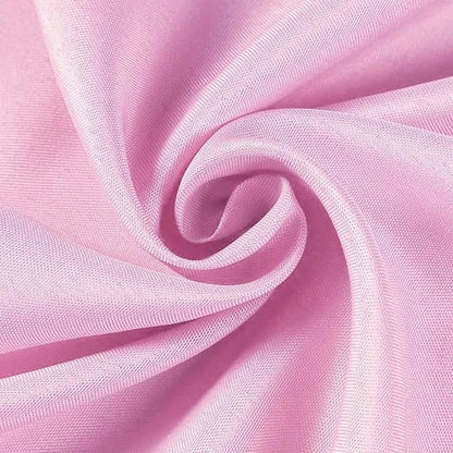 Efavormart Round Tablecloth, 132 Inch Stain & Wrinkle Resistant Washable Table Cloth, Decorative Polyester Fabric Table Cover for Banquet, Wedding, Dining- Pink